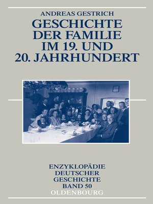 cover image of Geschichte der Familie im 19. und 20. Jahrhundert